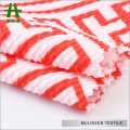 Mulinsen Textile Polyester Print Knit Double Sided Rice Jacquard Bullet Fabric for Garment